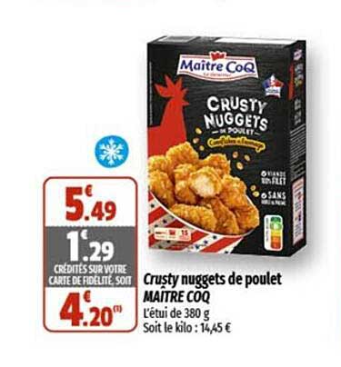 crusty nuggets de poulet maître coq