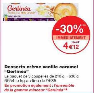 Desserts Crème Vanille Caramel "gerlinéa"