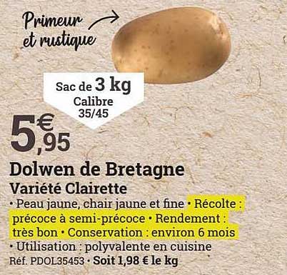 dolwen de bretagne variété clairette