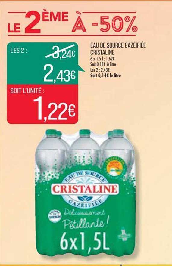 eau de source gazéifiée cristaline