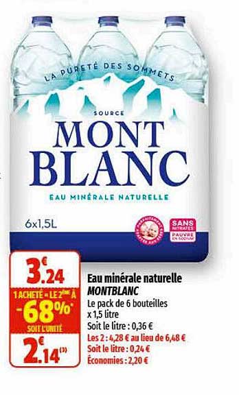 eau minérale naturelle montblanc