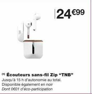 écouteurs sans-fil zip "tnb"