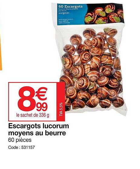 escargots lucorum moyens au beurre