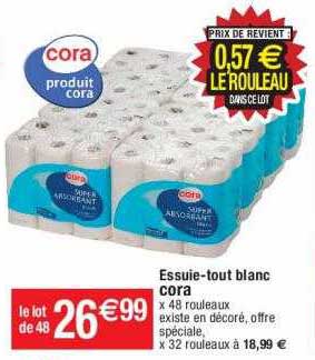 Essuie-tout Blanc Cora