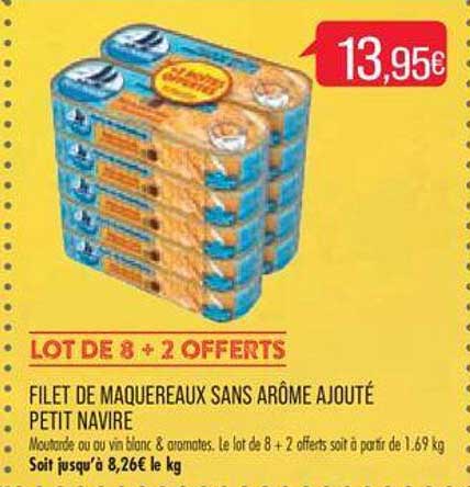 filet de maquereaux sans arôme ajouté petit navire