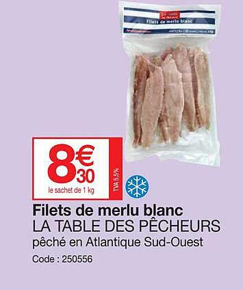 filets de merlu blanc la table des pêcheurs