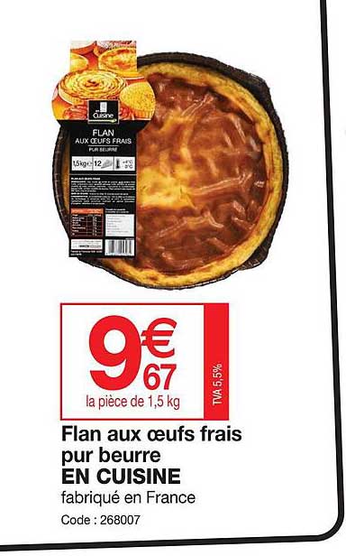 Flan Aux œufs Frais Pur Beurre En Cuisine