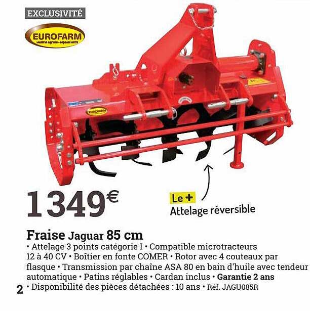 fraise jaguar 85cm eurofarm