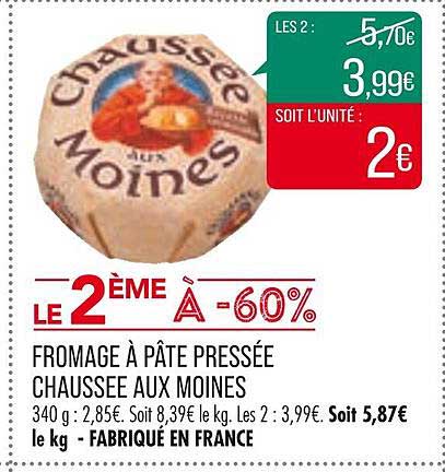 fromage à pâte pressée chaussée aux moines