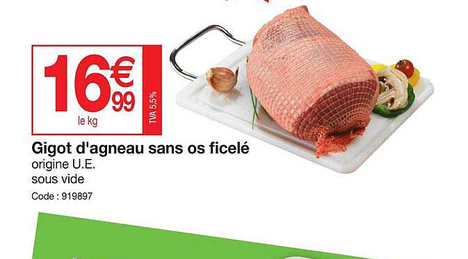 gigot d'agneau sans os ficelé