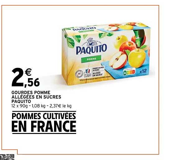 Gourdes Pomme Allégées En Sucres Paquito