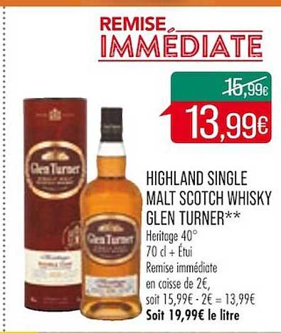 highland single malt scotch whisky glen turner
