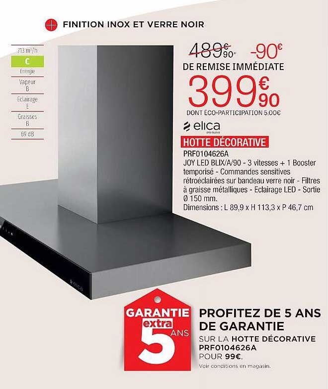 hotte décorative elica