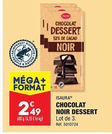 isaura chocolat noir dessert