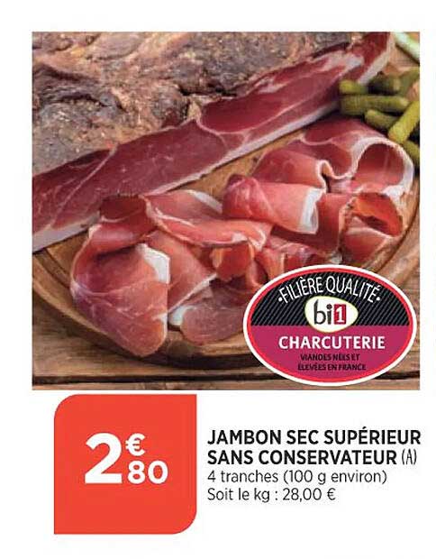 Jambon Sec Supérieur Sans Conservateur