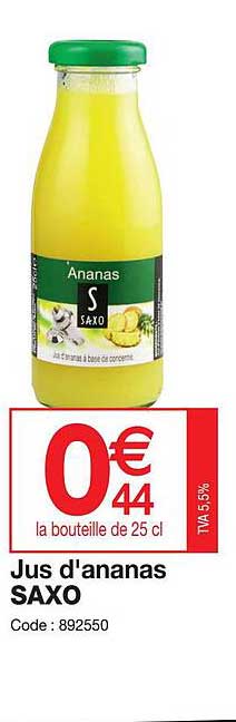 jus d'ananas saxo