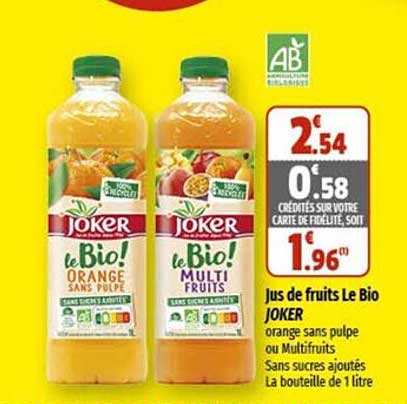 Jus De Fruits Le Bio Joker
