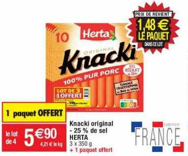 Knacki Original -25% De Sel Herta