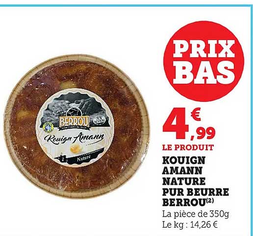 kouign amann nature pur beurre berrou