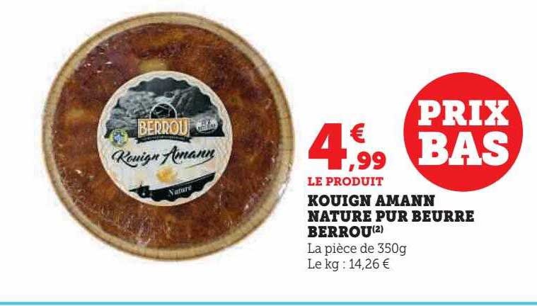 kouign amann nature pur beurre berrou