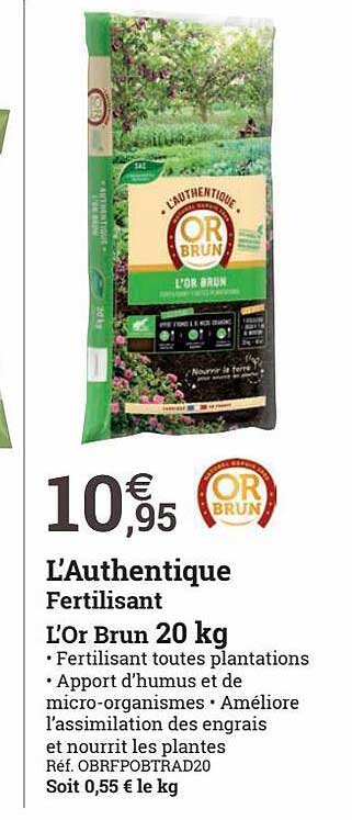 l'authentique fertilisant l'or brun 20kg
