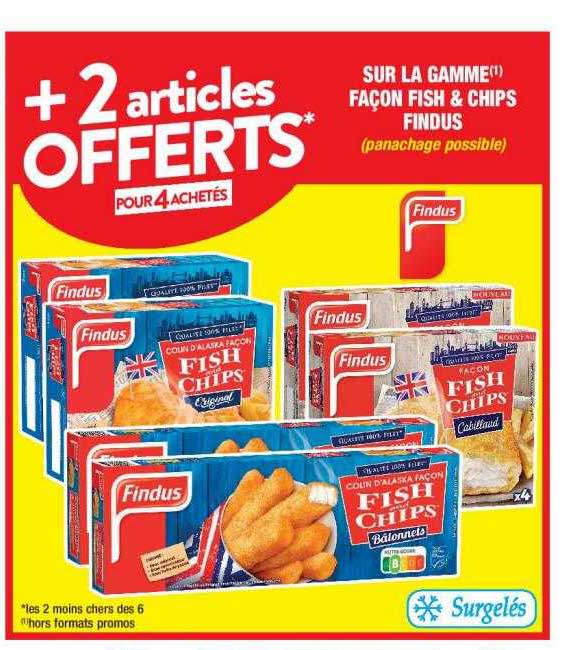 la gamme façon fish & chips findus