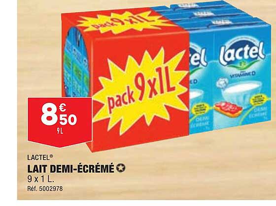 lactel lait  demi-écrémé