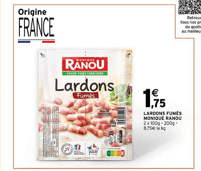Lardons Fumés Monique Ranou