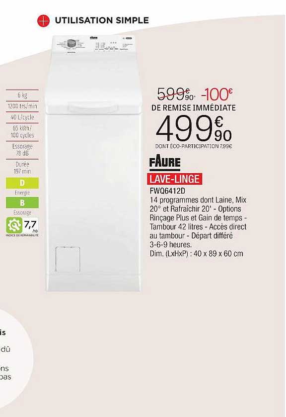 lave-linge faure