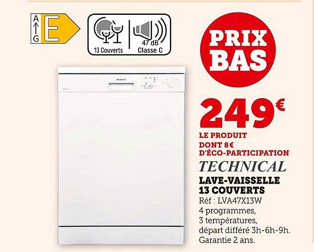 lave-vaisselle 13 couverts technical
