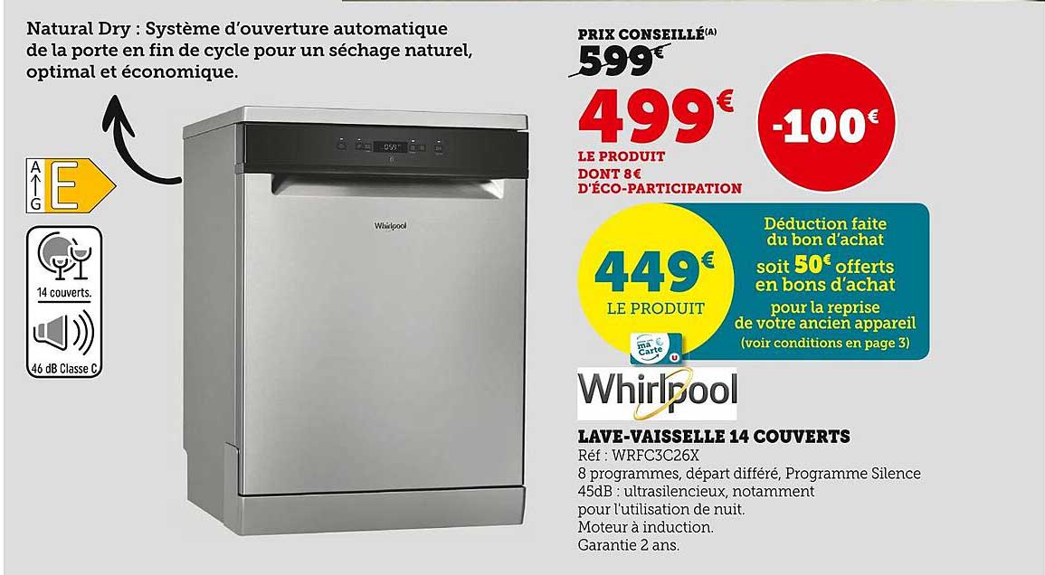 lave-vaisselle 14 couverts whirlpool
