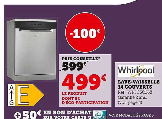 lave-vaisselle 14 couverts whirlpool