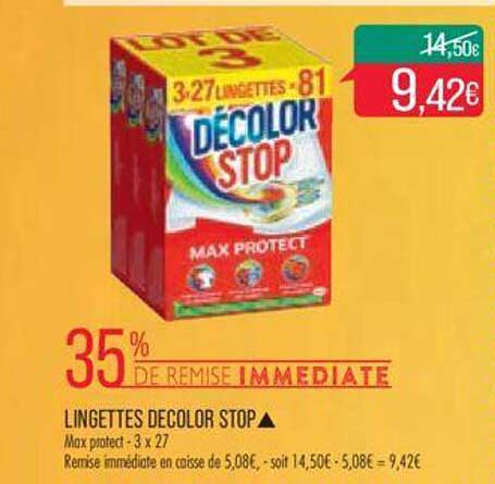 lingettes décolor stop
