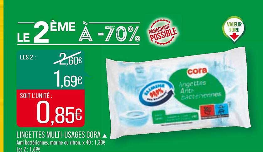 lingettes multi-usages cora