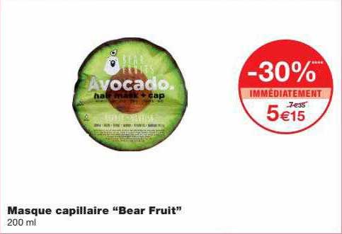 masque capillaire "bear fruit"