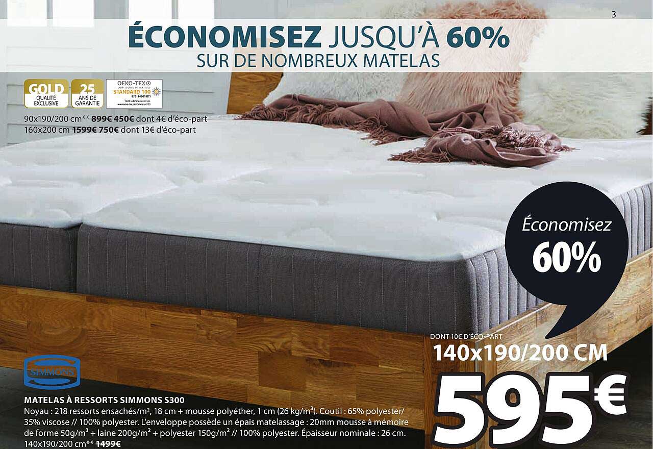 Matelas à Ressorts Simmons S300