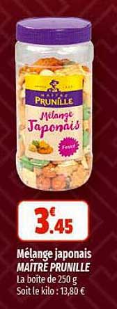 mélange japonais maître prunille