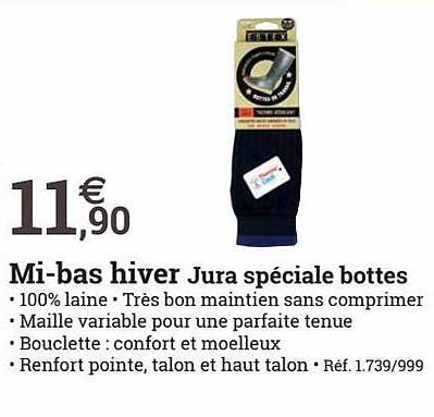 mi-bas hiver jura spéciale bottes