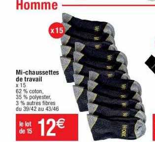mi-chaussettes de travail