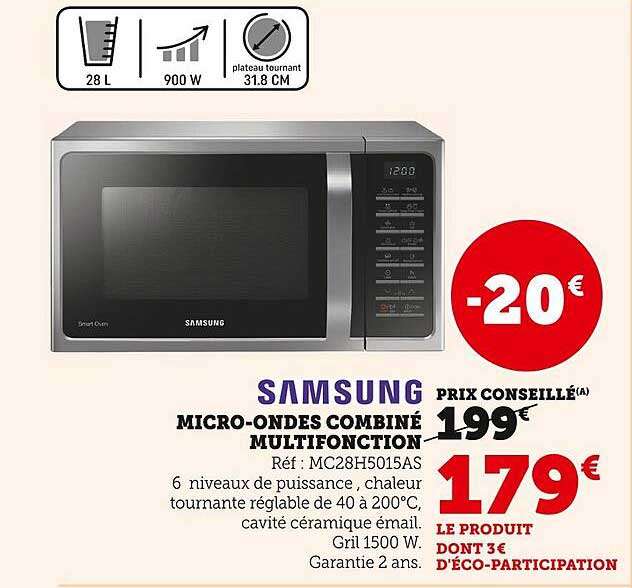 micro-ondes combiné multifonction samsung