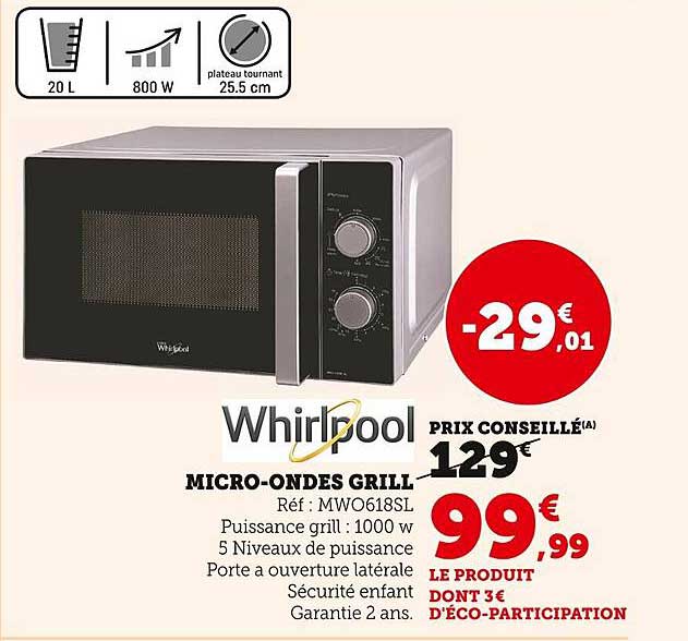 micro-ondes grill whirlpool