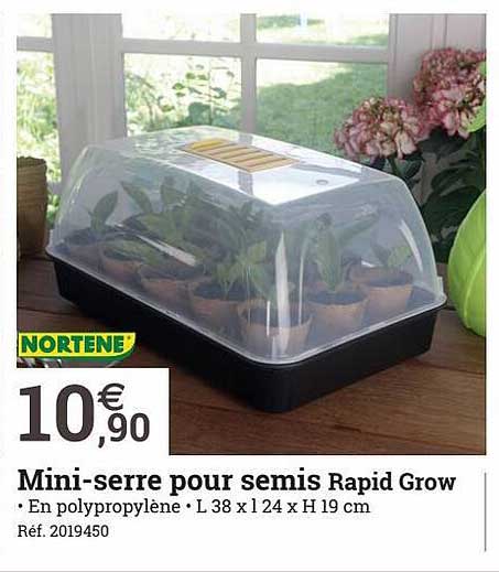 mini-serre pour semis rapid grow nortene