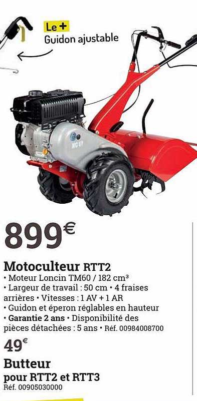 motoculteur rtt2 butteur pour rtt2 et rtt3