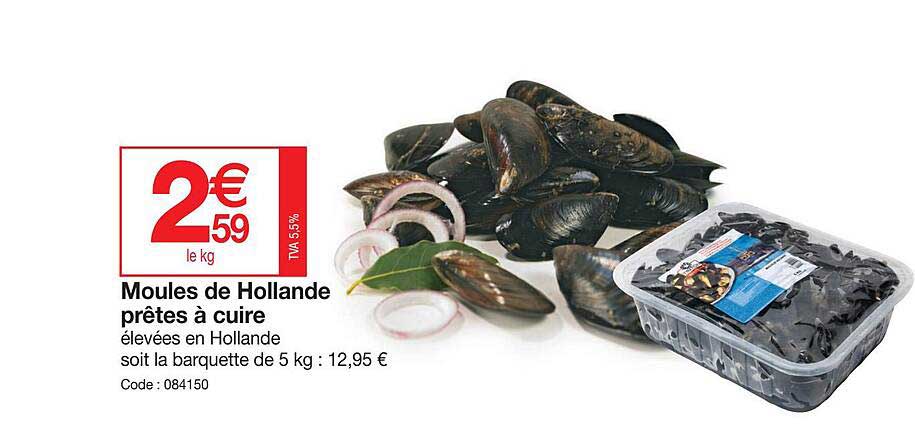 moules de hollande prêtes à cuire