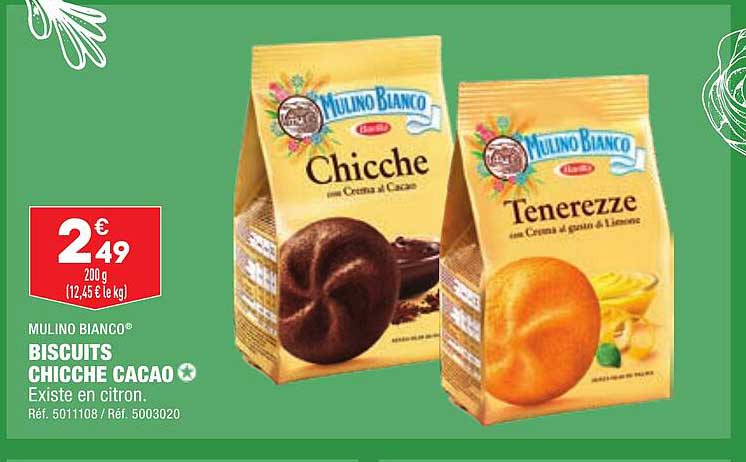 mulino bianco biscuits chicche cacao