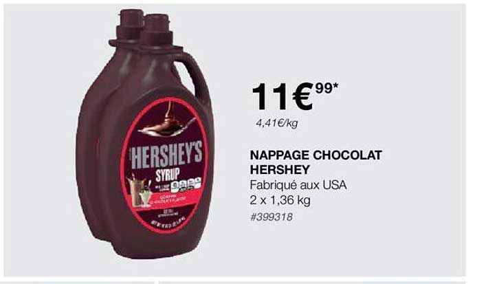 nappage chocolat hershey