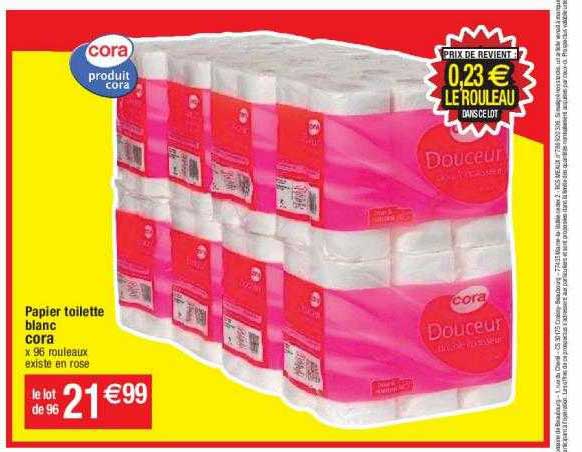 Papier Toilette Blanc Cora