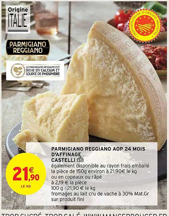 parmigiano reggiano aop 24 mois d'affinage castelli