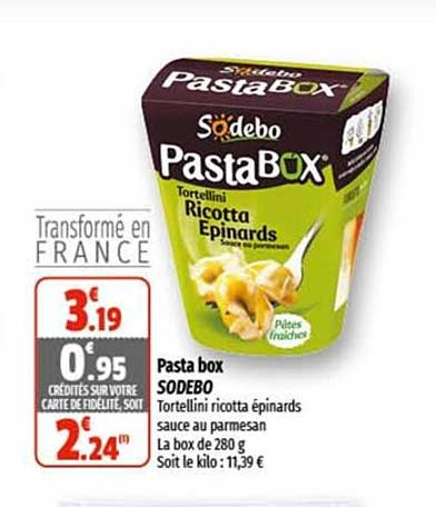 Pasta Box Sodebo