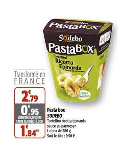 Pasta Box Sodebo